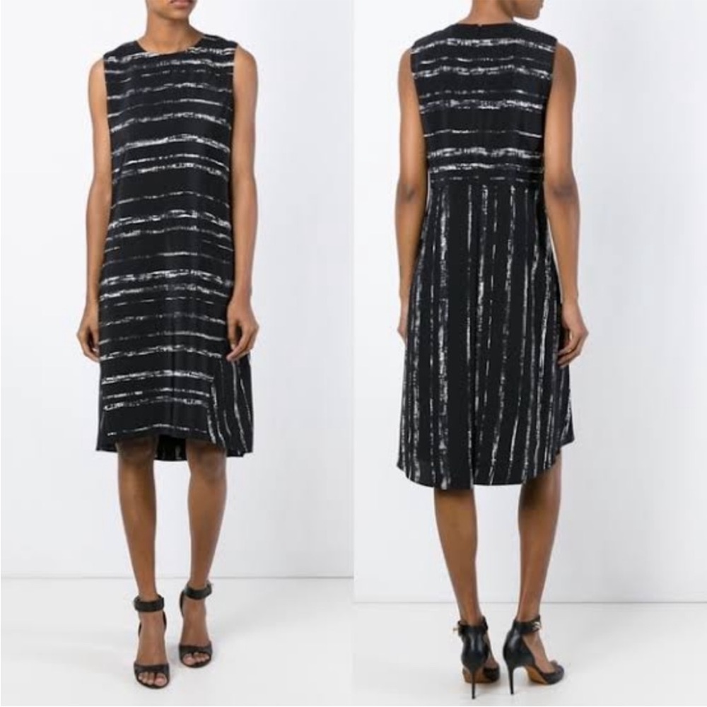Vince Asymmetrical Silk Dress